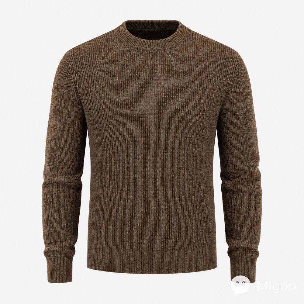 Adolfo Domínguez Brown & Black Ribbed Mens Sweater Sz M